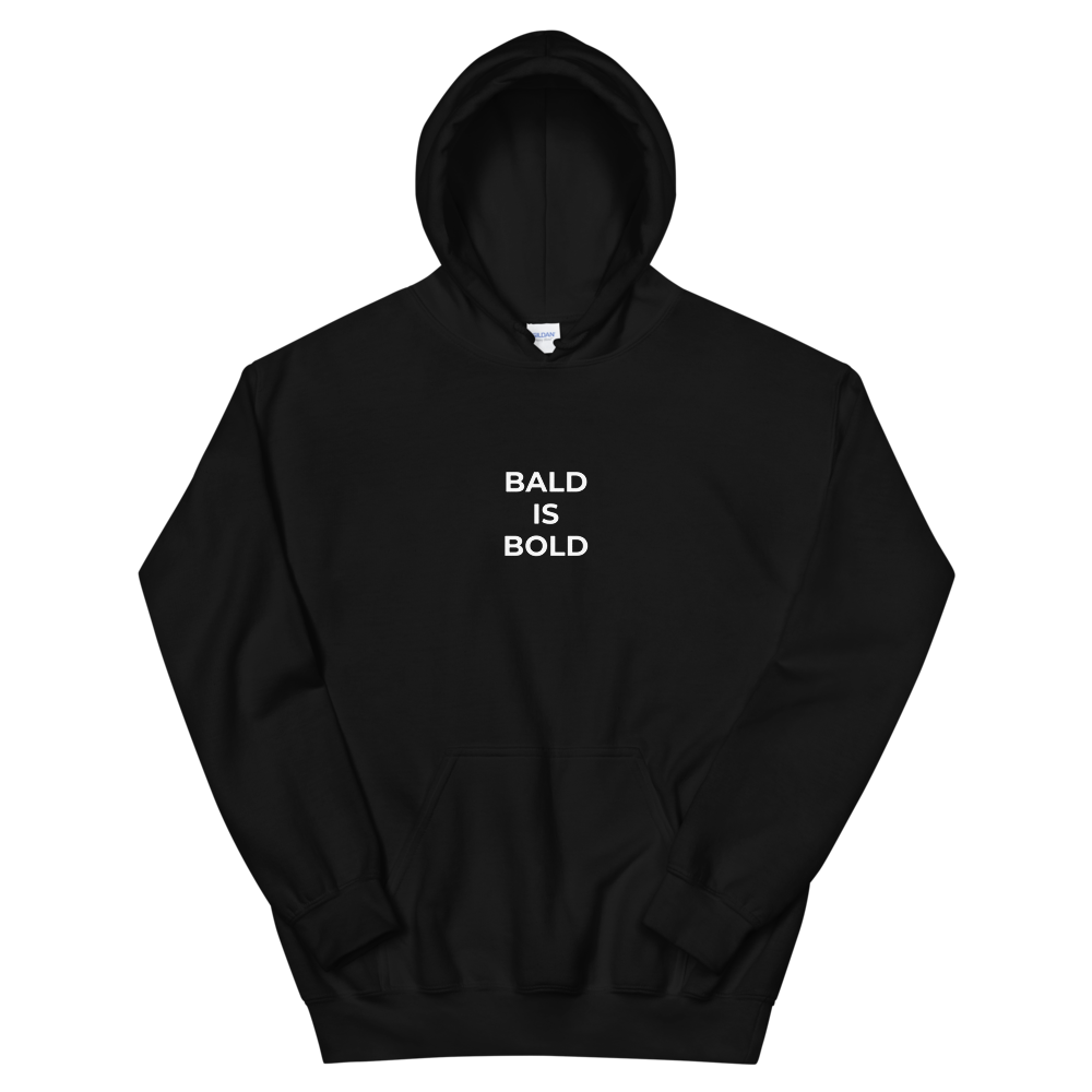 Bald is Bold Black Hoodie - Bald and Bold