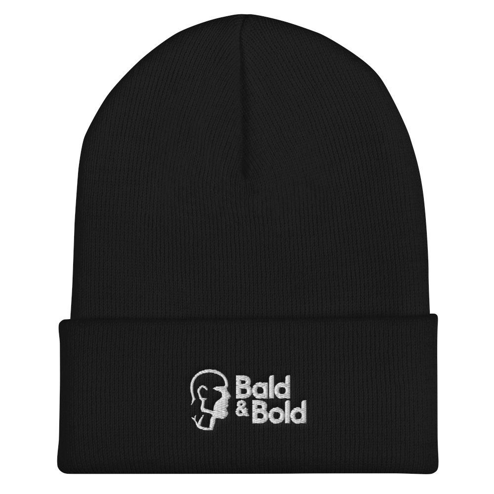 Bald & Bold Black Beanie