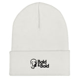Bald & Bold White Beanie