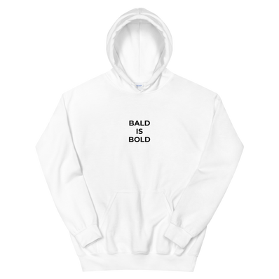 Bald is Bold White Hoodie - Bald and Bold